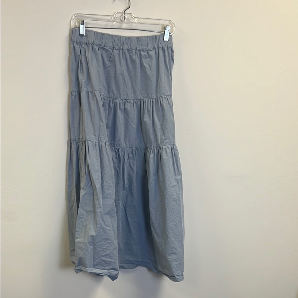 Elegant Blue Tiered Skirt